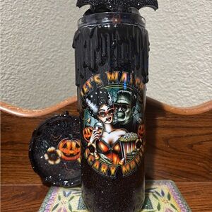 Halloween Themed Tumbler with Lid